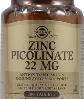 Solgar Zinc Picolinate -- 22 mg - 100 Tablets
