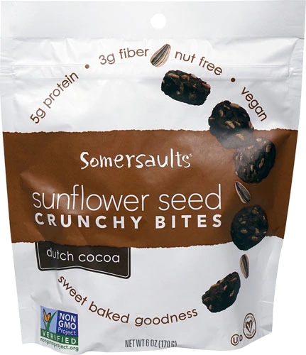 Somersault Sunflower Seed Crunchy Bites Dutch Cocoa -- 6 oz