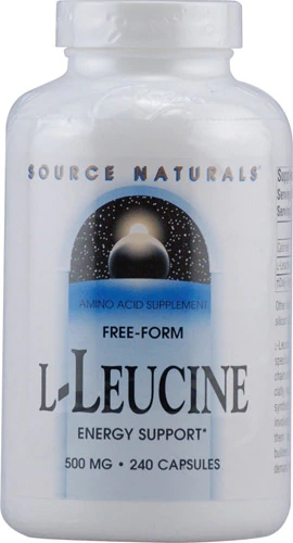 Source Naturals Free Form L-Leucine -- 500 mg - 240 Capsules