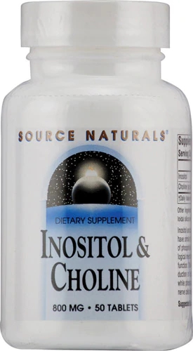 Source Naturals Inositol and Choline -- 800 mg - 50 Tablets