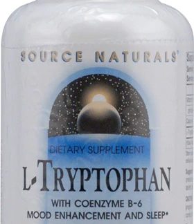 Source Naturals L-Tryptophan with Coenzyme B-6 -- 500 mg - 120 Tablets