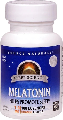 Source Naturals Melatonin Lozenges Orange -- 1 mg - 100 Lozenges