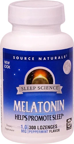 Source Naturals Melatonin Peppermint -- 1 mg - 300 Lozenges