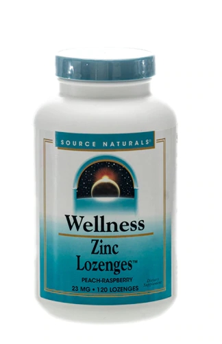Source Naturals Wellness Zinc Lozenges™ Peach-Raspberry -- 23 mg - 120 Lozenges