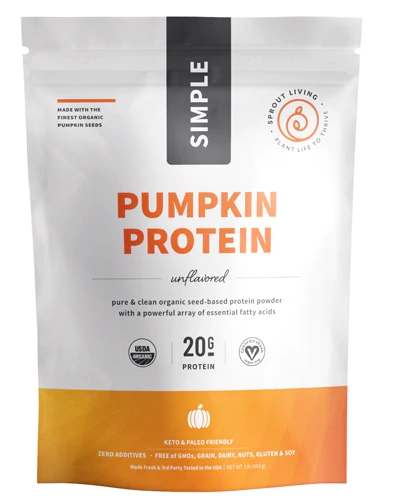 Sprout Living Simple Organic Pumpkin Seed Protein Powder Unflavored -- 1 lb