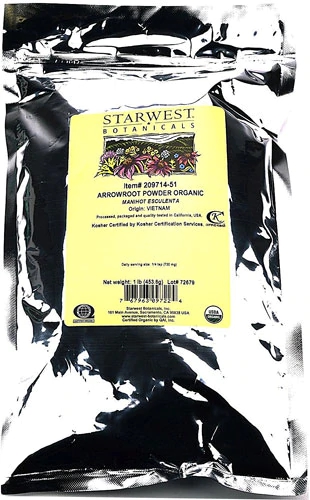 Starwest Botanicals Arrowroot Powder Organic -- 1 lb