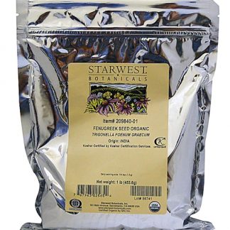 Starwest Botanicals Organic Fenugreek Seed Whole -- 1 lb