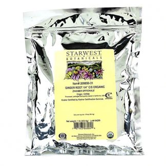 Starwest Botanicals Organic Ginger Root 1/4" Cut and Sifted -- 1 lb