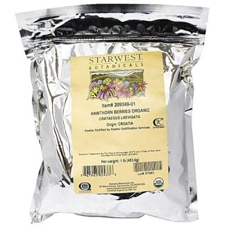 Starwest Botanicals Organic Hawthorn Berries Whole -- 1 lb