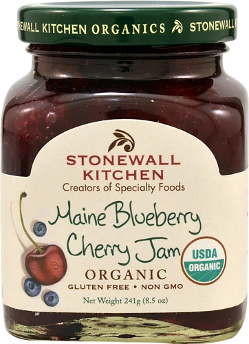 Stonewall Kitchen Organic Gourmet Jam Maine Blueberry Cherry -- 8.5 oz