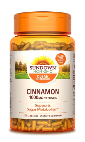 Sundown Naturals Cinnamon -- 1000 mg - 200 Capsules