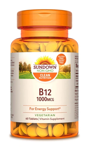 Sundown Naturals High Potency B12 -- 1000 mcg - 60 Tablets
