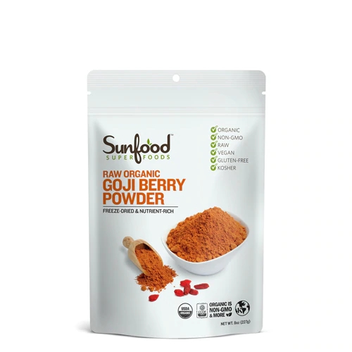 SunFood Raw Organic Goji Berry Powder -- 8 oz
