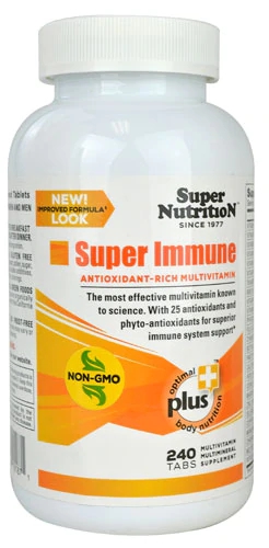 Super Nutrition Super Immune Antioxidant-Rich MultiVitamin -- 240 Tablets