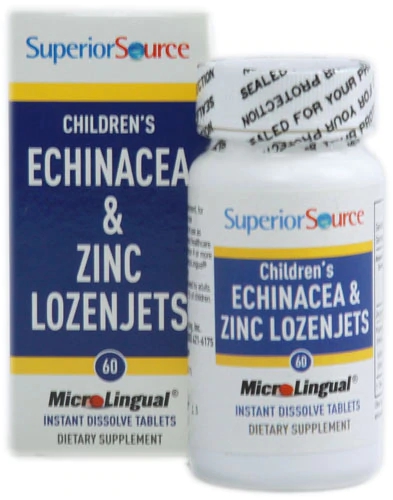 Superior Source Children's Echinacea and Zinc Lozenjets -- 60 Instant Dissolve Tablets