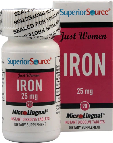 Superior Source Just Women Iron -- 25 mg - 90 MicroLingual Tablets