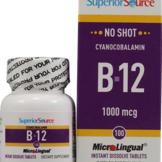 Superior Source No Shot B-12 Cyanocobalamin -- 1000 mcg - 100 Instant Dissolve Tablets