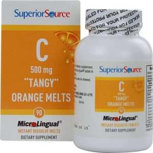 Superior Source Vitamin C Melts Tangy Orange -- 500 mg - 90 Instant Dissolve Melts