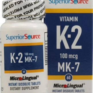 Superior Source Vitamin K2 -- 100 mcg - 60 Instant Dissolve Tablets