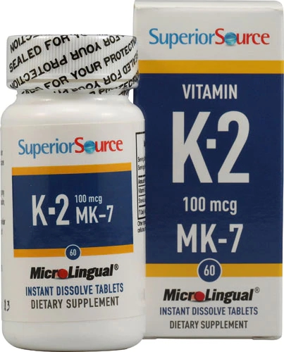 Superior Source Vitamin K2 -- 100 mcg - 60 Instant Dissolve Tablets