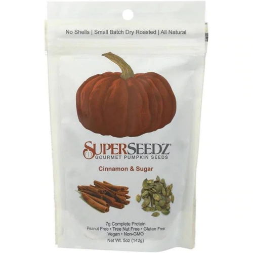 SuperSeedz Gourmet Pumpkin Seeds Cinnamon & Sugar -- 5 oz