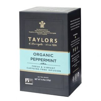 Taylors of Harrogate Organic Herbal Tea Caffeine Free Peppermint -- 50 Tea Bags