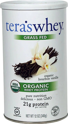 Tera's Whey Grass Fed Organic Whey Protein Bourbon Vanilla -- 12 oz