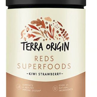 Terra Origin Reds Superfoods Powder Kiwi Strawberry -- 8.8 oz