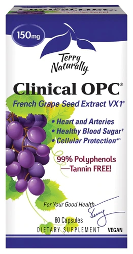 Terry Naturally Clinical OPC® French Grape Seed Extract VX1® -- 300 mg - 60 Capsules