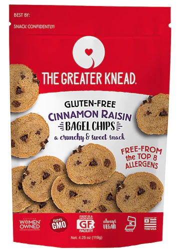 The Greater Knead Bagel Chips Cinnamon Raisin -- 4.25 oz