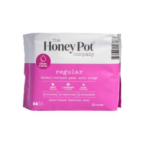 The Honey Pot Regular Menstrual Pads with Wings -- 20 Pads