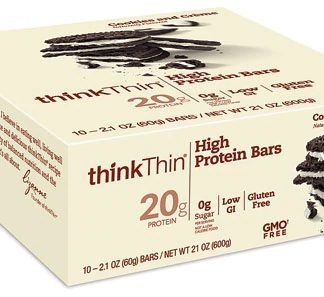 thinkThin High Protein Bars Cookies & Creme -- 10 Bars