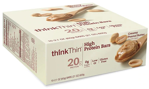 thinkThin High Protein Bars Creamy Peanut Butter -- 10 Bars