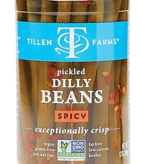Tillen Farms Crispy Pickled Dilly Beans Spicy -- 12 oz