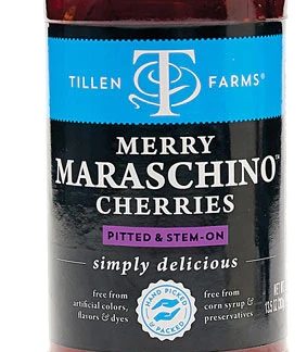 Tillen Farms Merry Maraschino Cherries Pitted & Stem On -- 13.5 oz