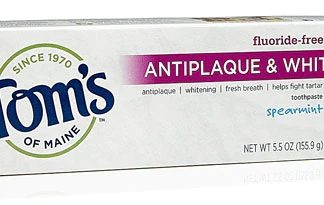 Tom's of Maine Antiplaque and Whitening Fluoride-Free Natural Toothpaste Spearmint -- 5.5 oz