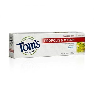 Tom's of Maine Propolis and Myrrh Fluoride-Free Natural Toothpaste Fennel -- 5.5 oz