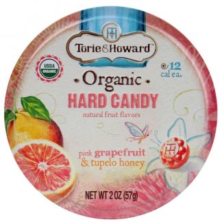 Torie & Howard Organic Hard Candy Pink Grapefruit & Tupelo Honey -- 2 oz