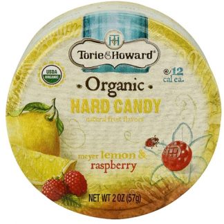 Torie & Howard Organic Hard Candy Meyer Lemon & Raspberry -- 2 oz