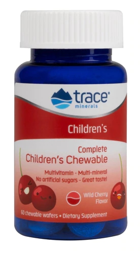 Trace Minerals Research Complete Children's Chewable Wild Cherry -- 60 Chewable Wafers