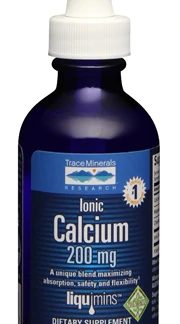 Trace Minerals Research Ionic Calcium Dietary Supplement -- 200 mg - 2 fl oz