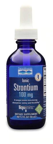 Trace Minerals Research Ionic Storntium Dietary Supplement -- 100 mg - 2 fl oz