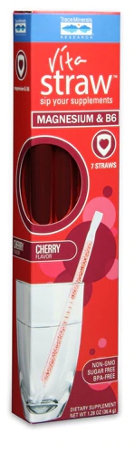 Trace Minerals Research VitaStraw™ Magnesium & B6 Cherry -- 10 Packs