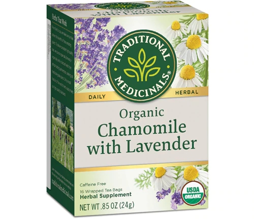 Traditional Medicinals Herbal Tea Organic Chamomile with Lavender -- 16 Tea Bags