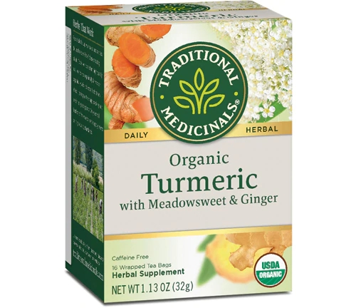 Traditional Medicinals Organic Turmeric Turmeric with Meadowsweet & Ginger -- 16 Tea Bags