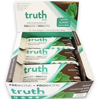 Truth Bar Prebiotic + Probiotic Nutrition Snack Bars Mint Chocolate Chip -- 12 Bars
