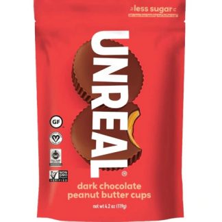 Unreal Peanut Butter Cups Vegan Dark Chocolate -- 4.2 oz