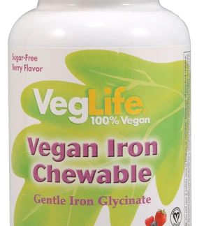 VegLife Vegan Iron Chewable Berry -- 60 Chewable Tablets