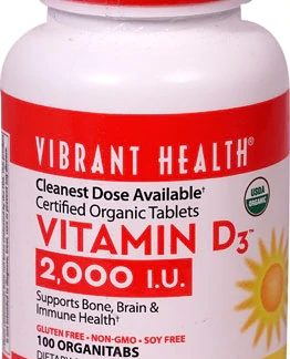 Vibrant Health Vitamin D3 -- 2000 IU - 100 Tablets