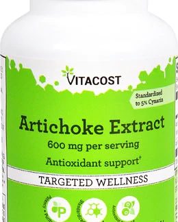 Vitacost Artichoke Extract - Standardized -- 600 mg per serving - 60 Capsules